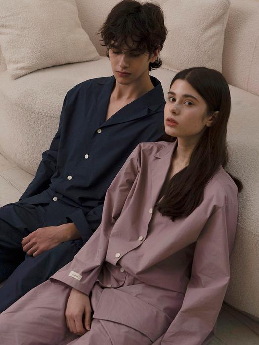 COTTON PASTEL PAJAMAS (NAVY)