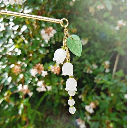 청초한 방울꽃 비녀 키링 핸즈폰줄