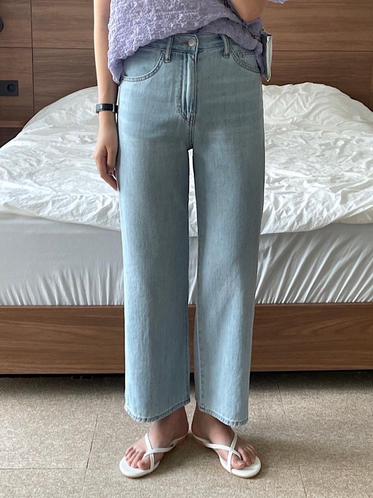 [only페드보헤브/당일배송] 여름 크롭 스트레이트 데님 팬츠 / 고퀄리티