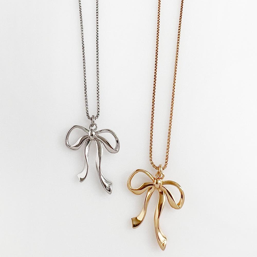 Daily Bow Necklace / 2color