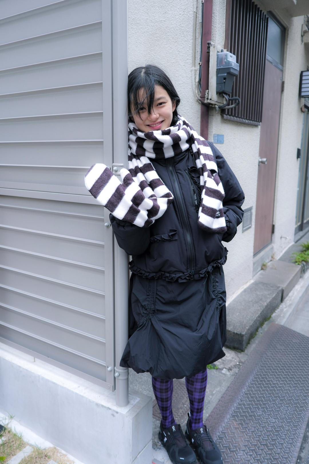 brushed muffler, stripe