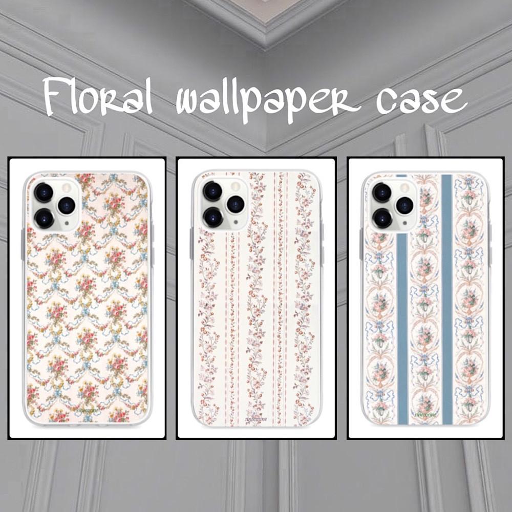 floral wallpaper case : 꽃무늬 벽지 패턴 봄 젤리 젤하드 하드케이스 , 사인코사인