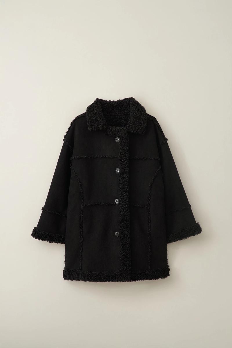 ODER - [8영업일 이내 출고]  리버시블 스웨이드 퍼 자켓-블랙