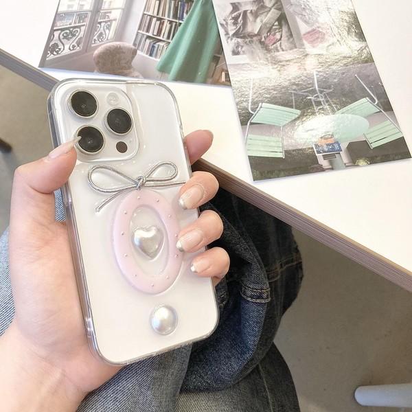 "Pink heart" resin case