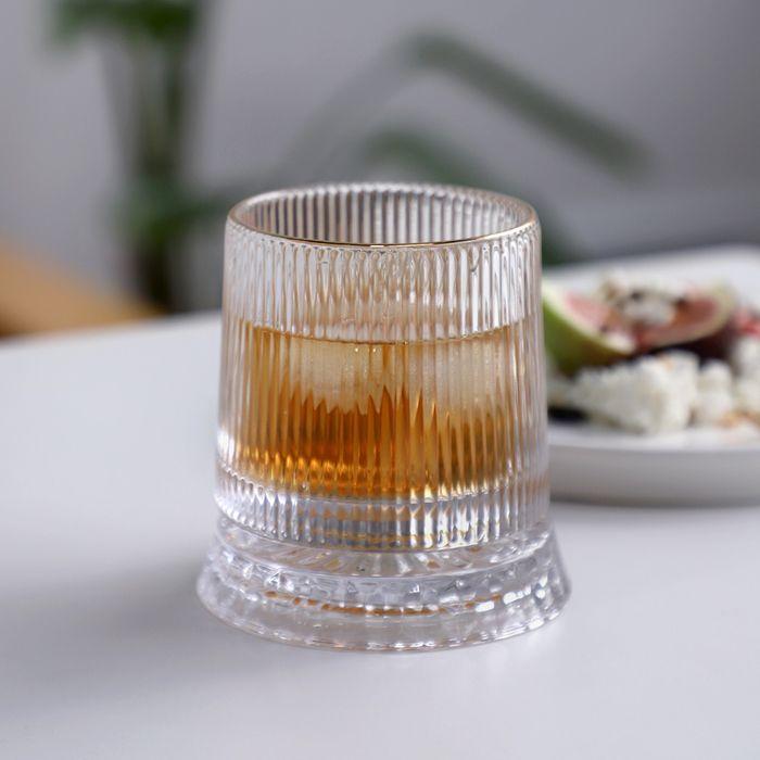 델러스 골드 회전 블랜딩 유리 언더잔 스트라이프 250ml 1p