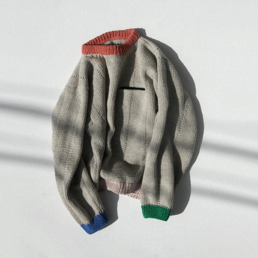 [대바늘 패키지] 오트밀 빈티지 크레파스 스웨터 (Vintage Craypas Sweater)