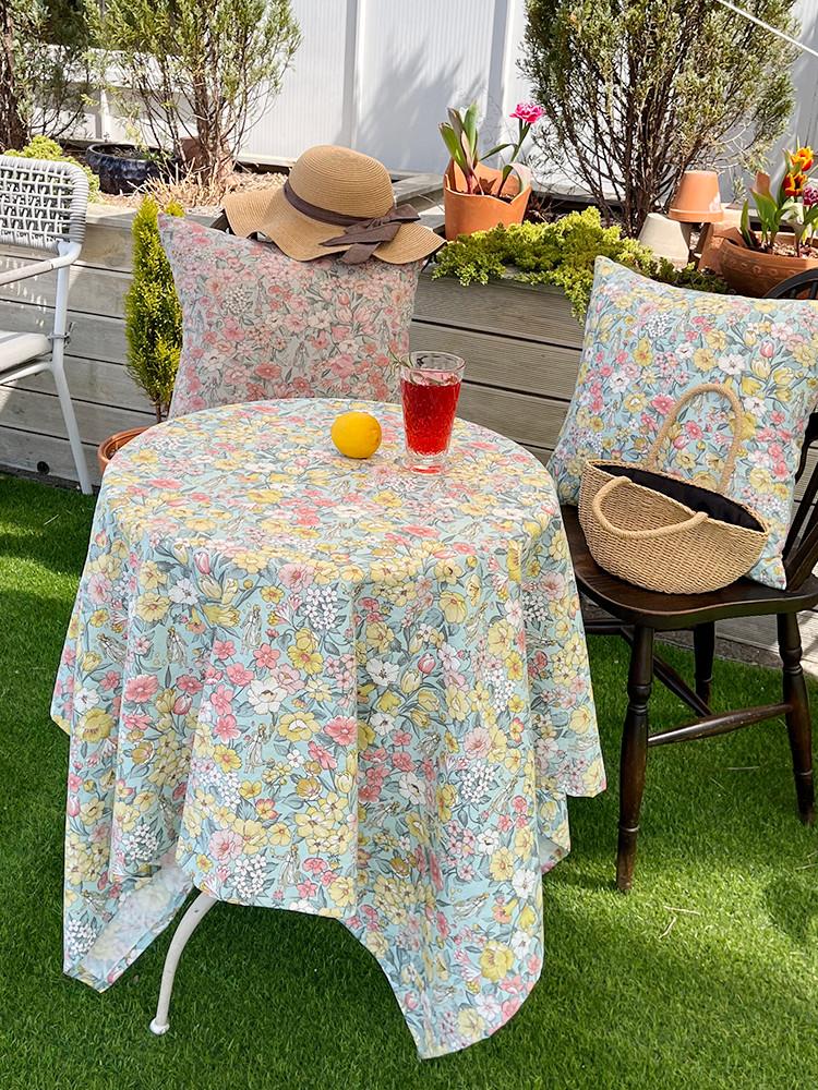 앤의정원 린넨 테이블보 식탁보 플라워 탁자보