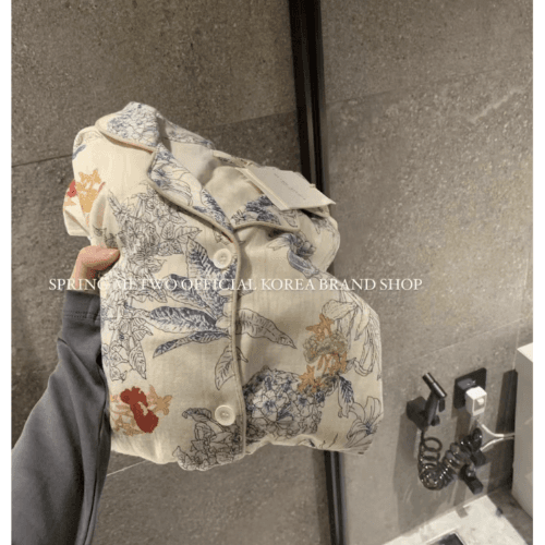 printed long-sleeved pajamas