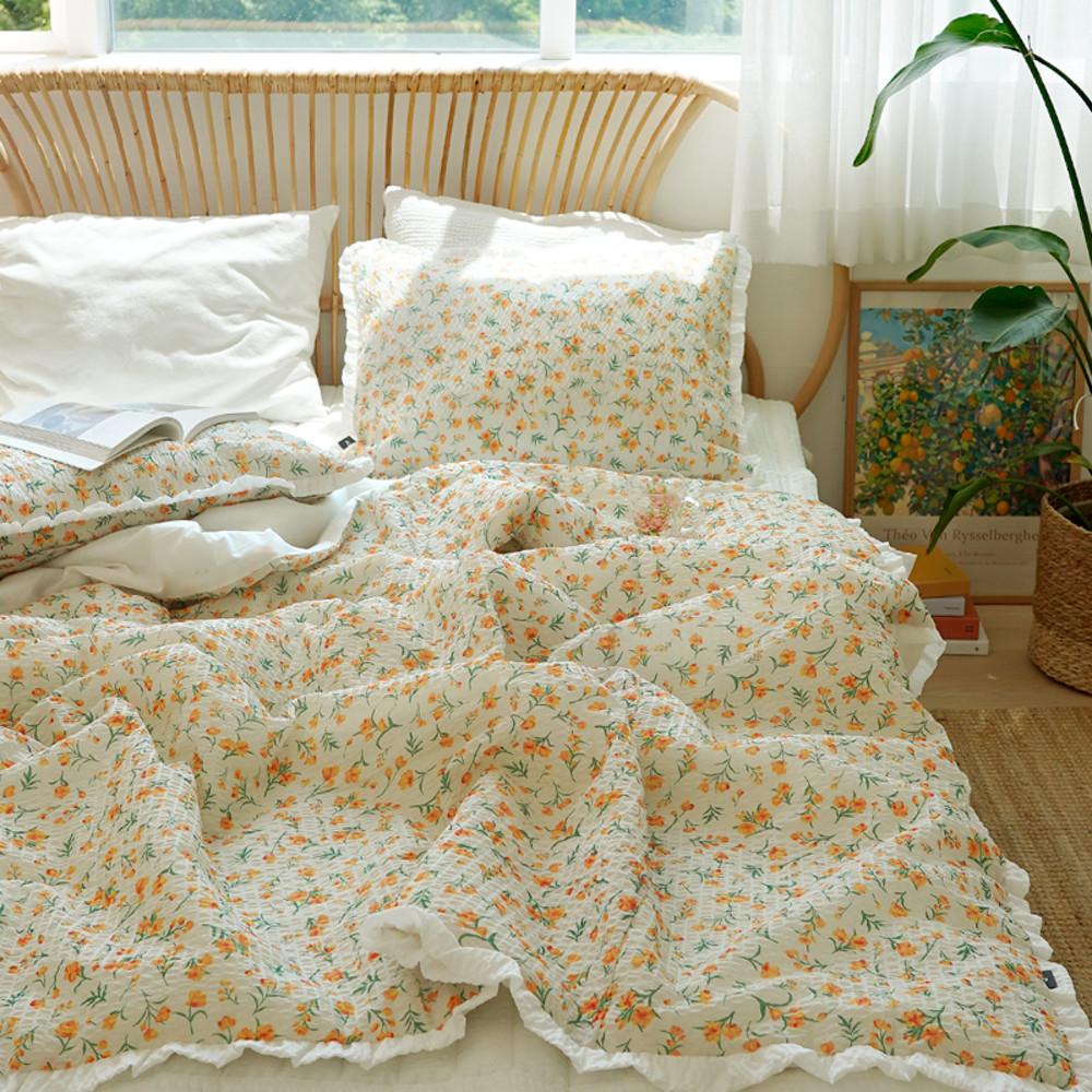 화사한 플라워썸머 시어서커 여름이불 세트