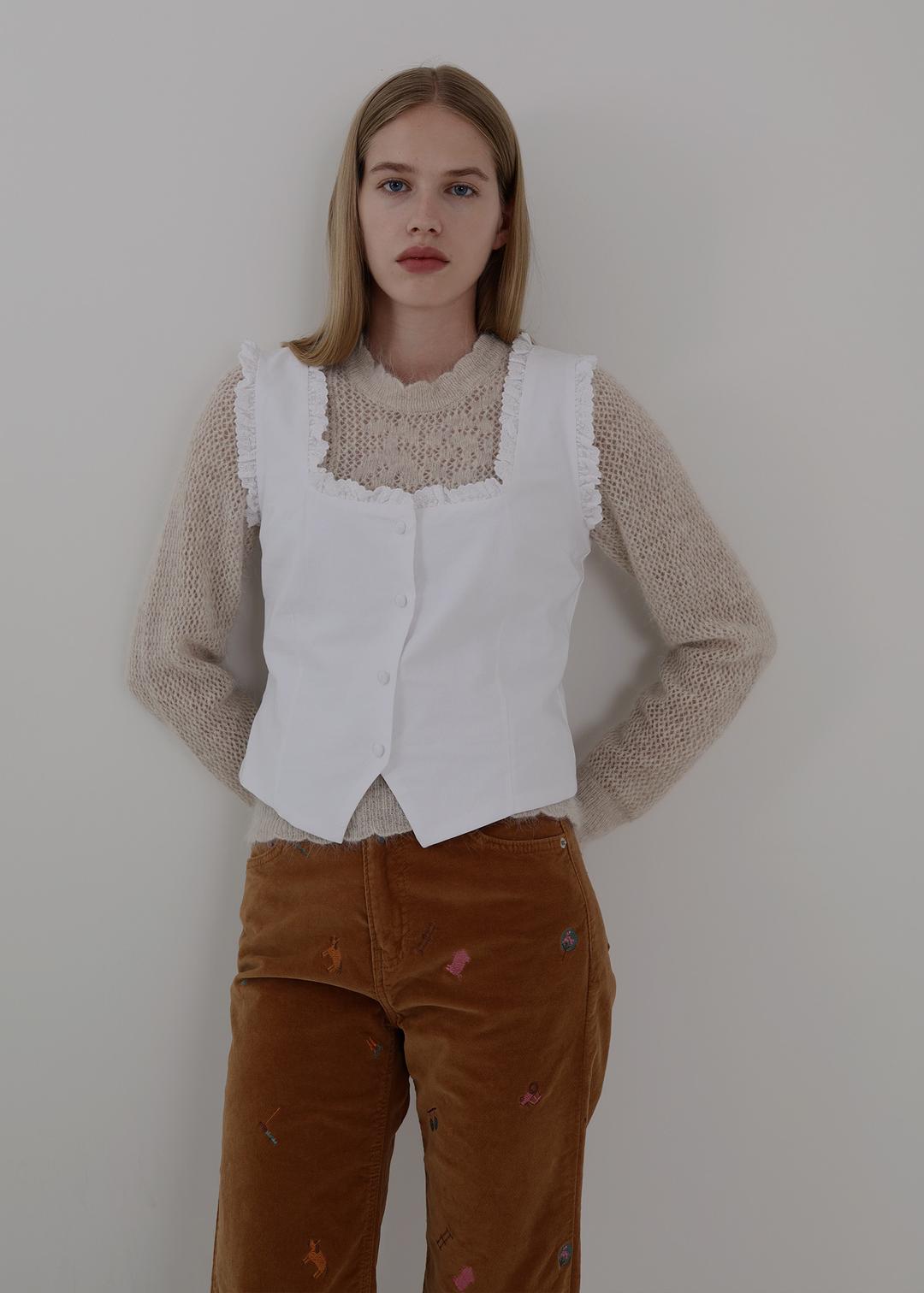 Angora Punching Knit (Oatmeal)