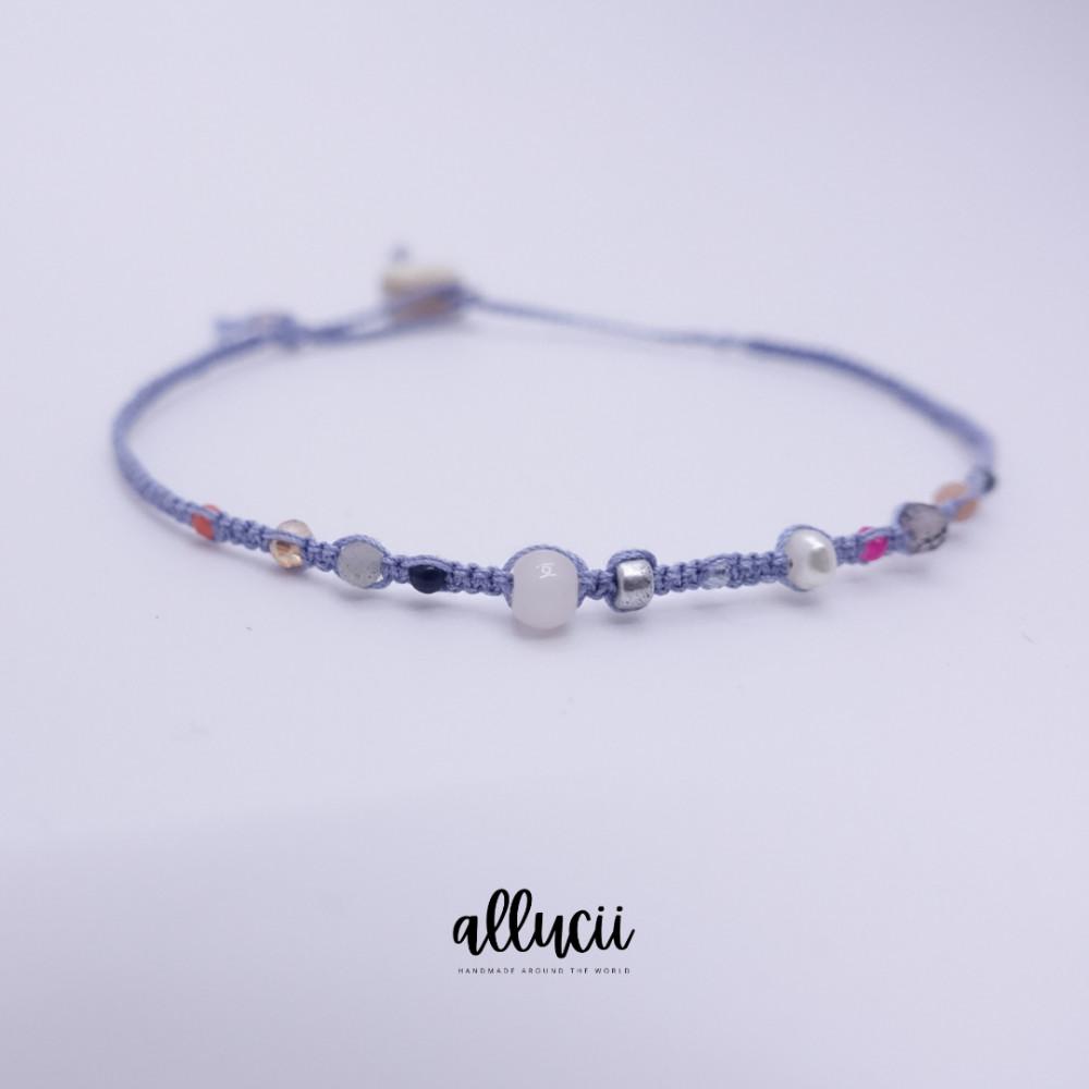 [원더워터] 알루시 쁘띠플 팔찌 매듭 핸드메이드 원석 팔찌
