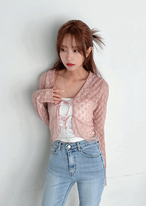 모브 레이스 스트랩 가디건 (2color)