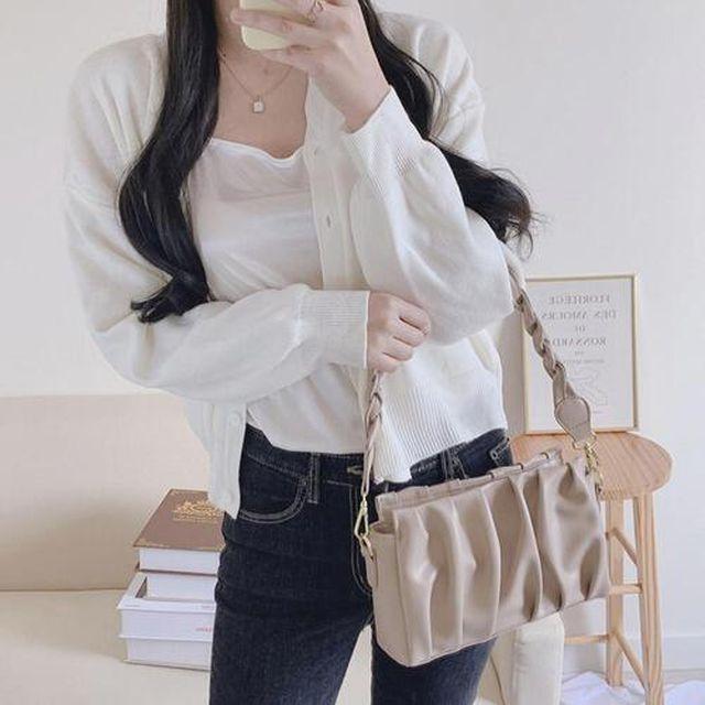 레더 셔링 숄더백 미니백