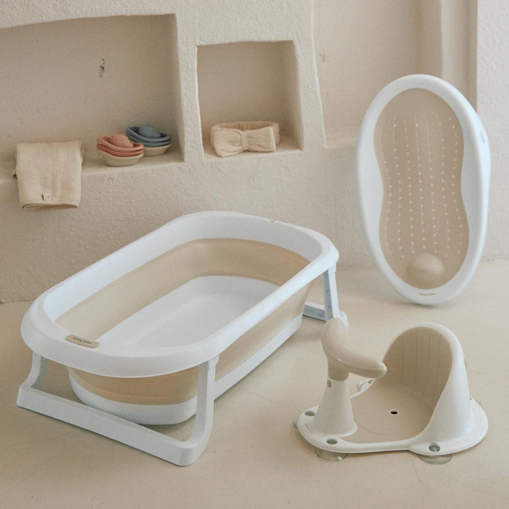 말랑하니 신생아 싱크대 접이식 아기욕조 목욕의자