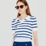 NAVY KATE STRIPE KNIT TOP