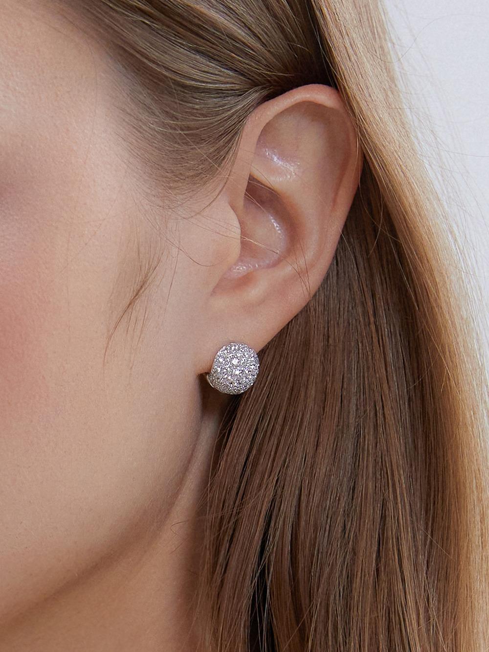 샴페인 풀문 실버(W) 루나 가든 원터치 귀걸이 S HL2E58237W9XXX