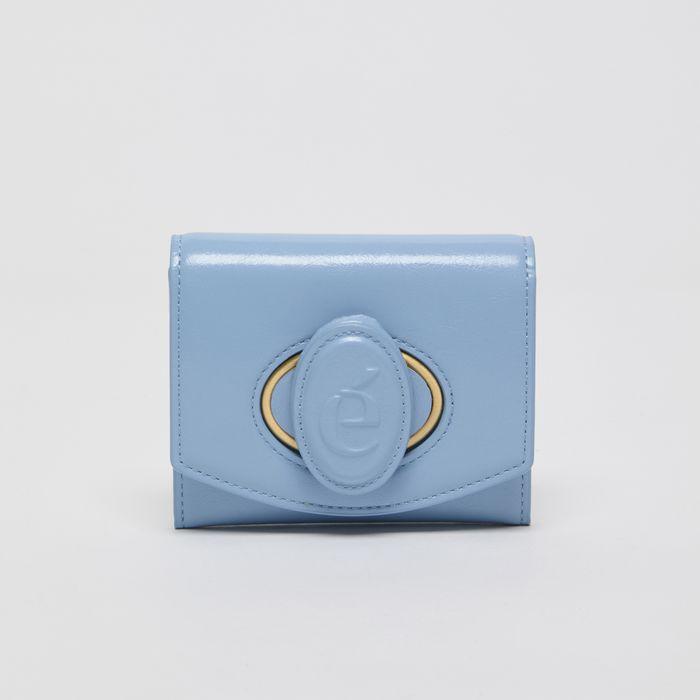 Oval wallet(Wavy blue)