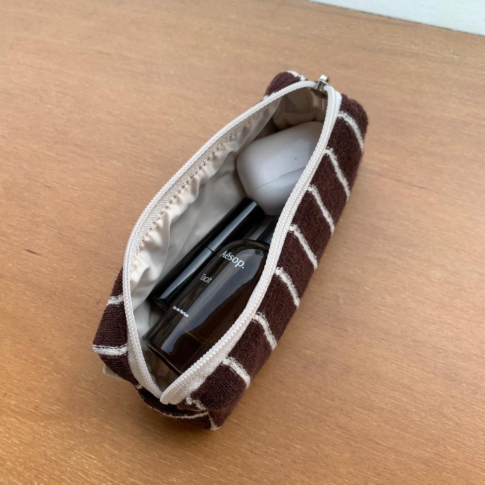 Stripe terry pencil pouch (6color) 필통