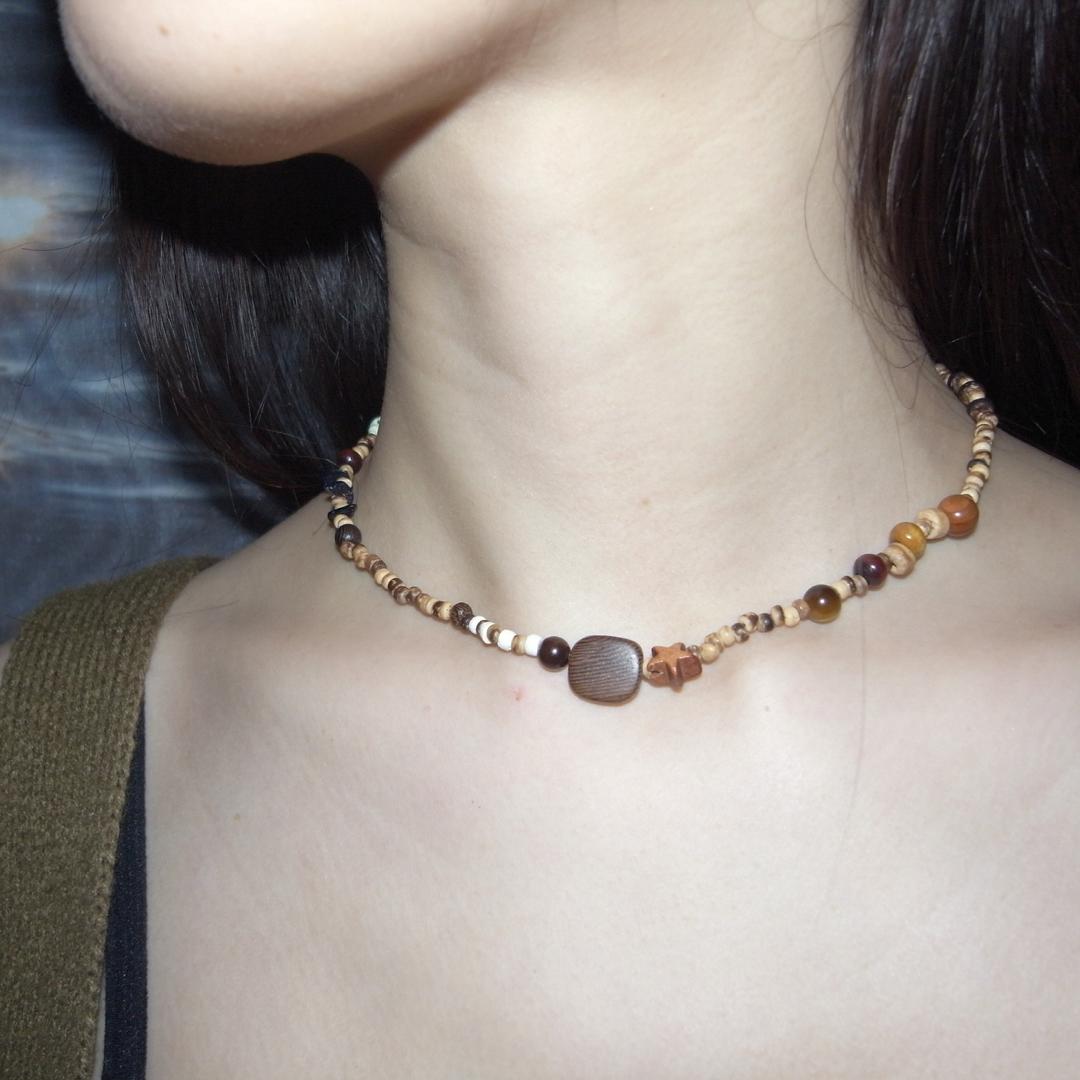 모리한입 [빈티지]모래알갱이 목걸이
