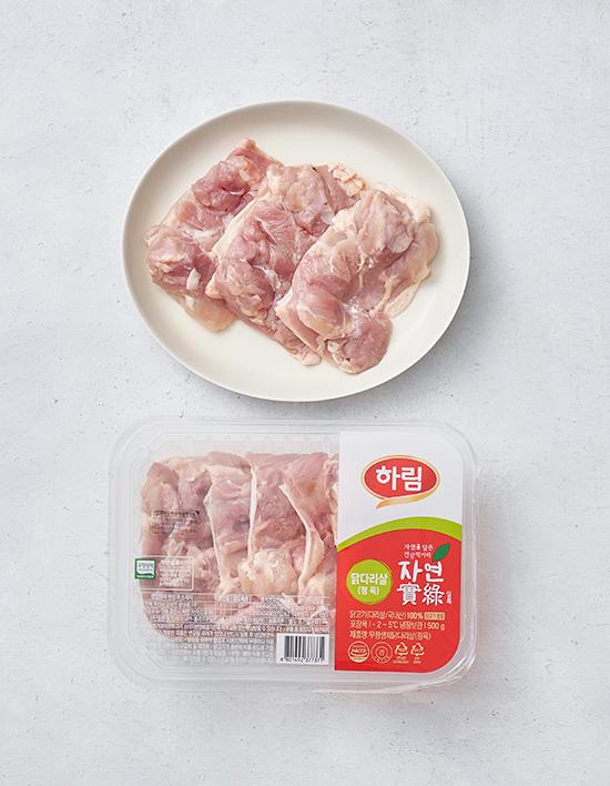 [자연실록] 무항생제 닭 다리살 (정육) 500g