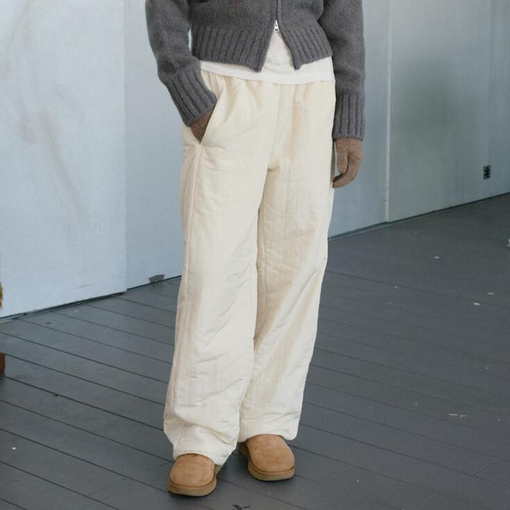 패디드 밴딩 팬츠 (크림)