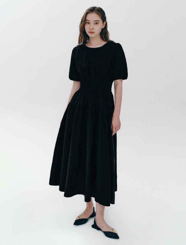 [5/8 순차배송] 바스락 퍼프 프릴 원피스(MAEBOP13MBK)