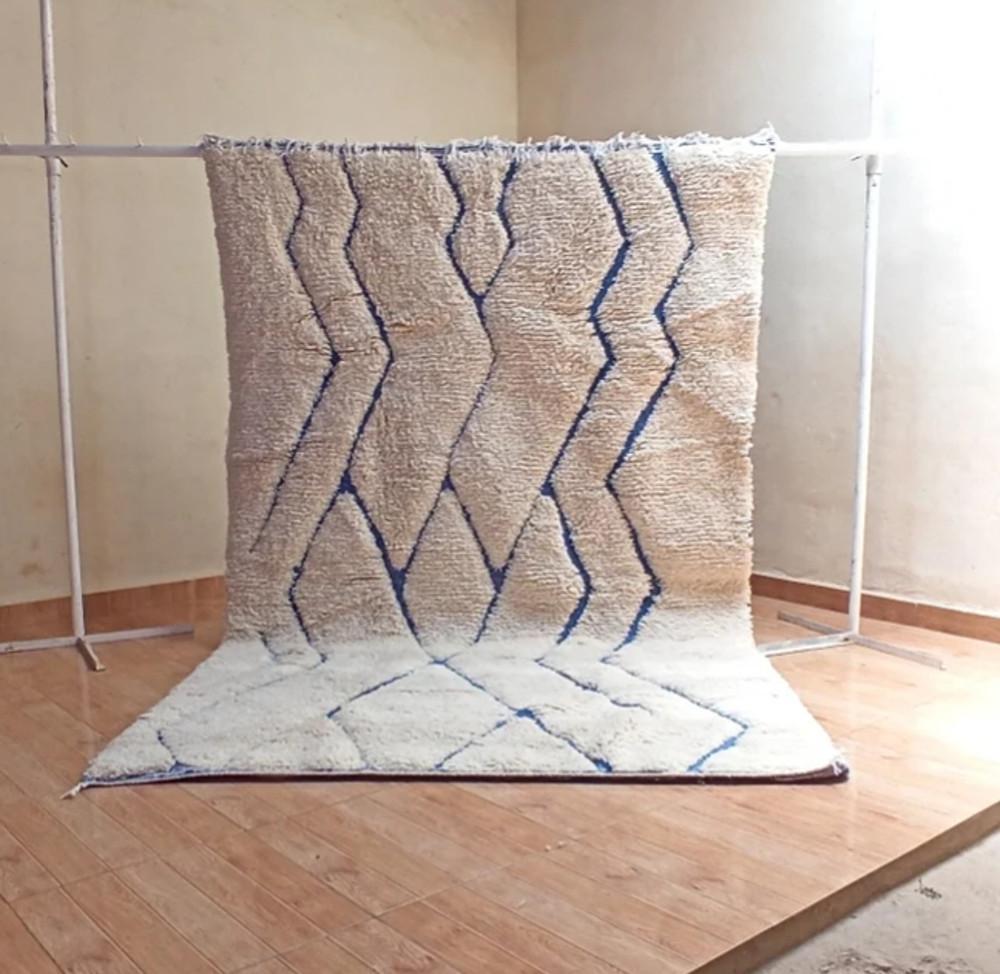 모로칸러그 블루 아틀라스 베니 우라인 러그 Blue atlas beni ourain rug 153x244cm [모로코공방]