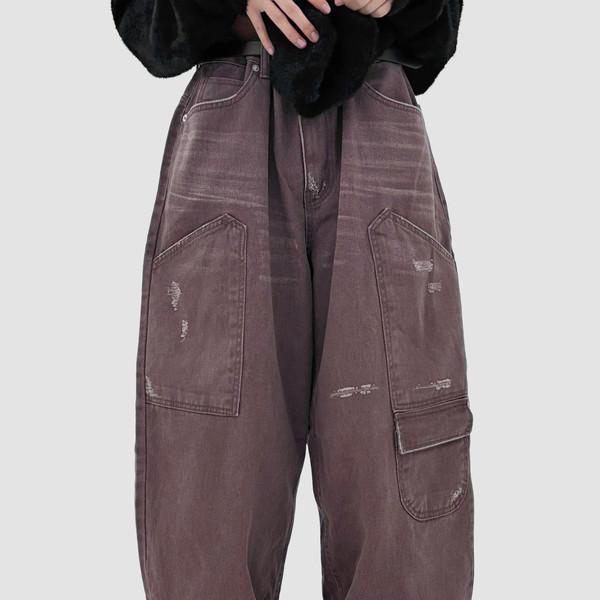 데일리 워싱 브러쉬 워크 벌룬 팬츠 [2Color]