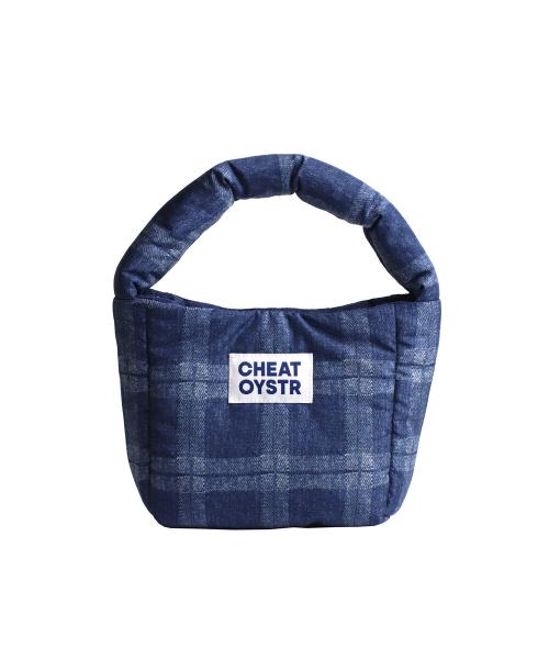 DENIM PRINTED BAG / BLUE CHECK (미니 토트백 데님 프린트 블루체크)