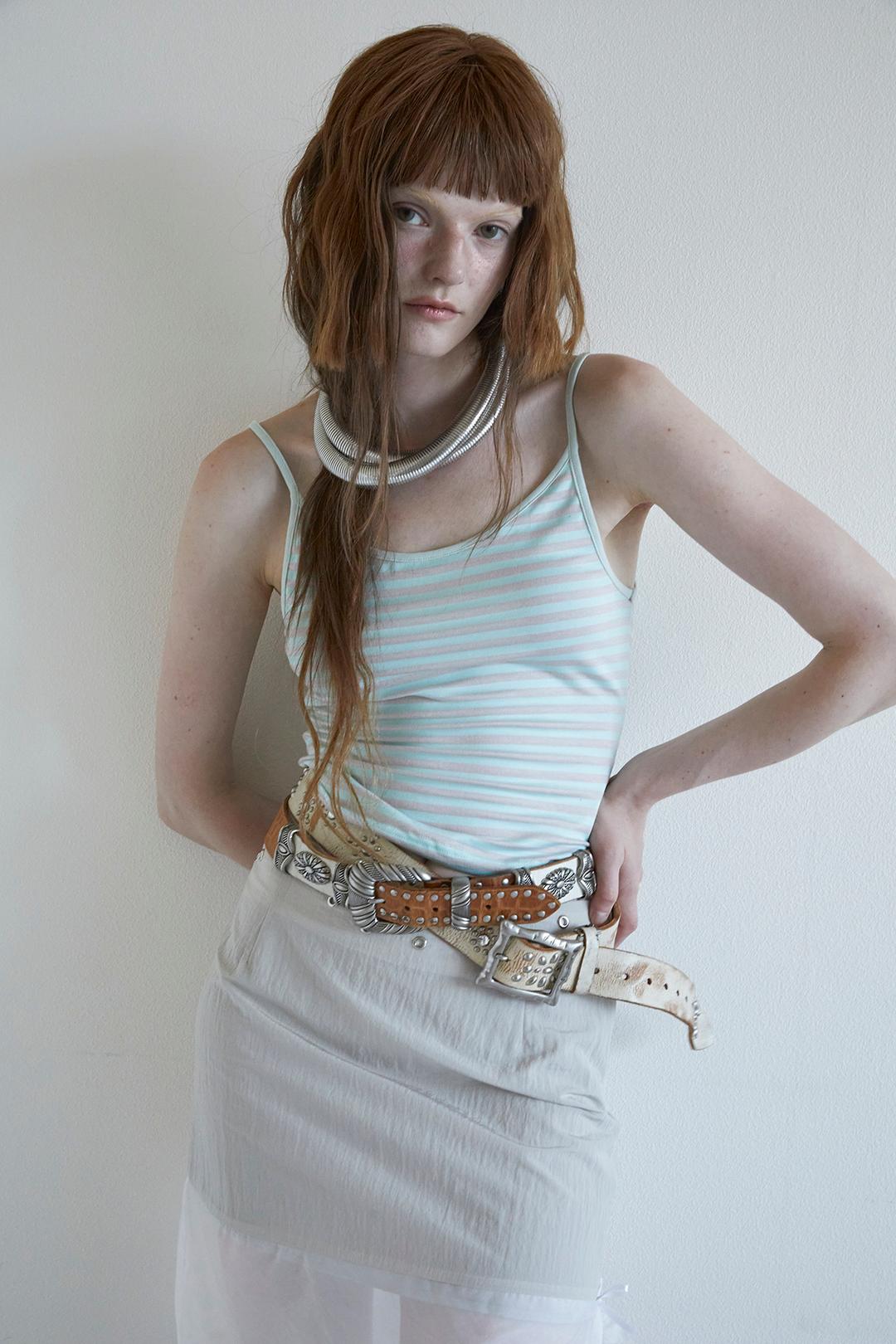 STRIPE SLEEVELESS IN MELON