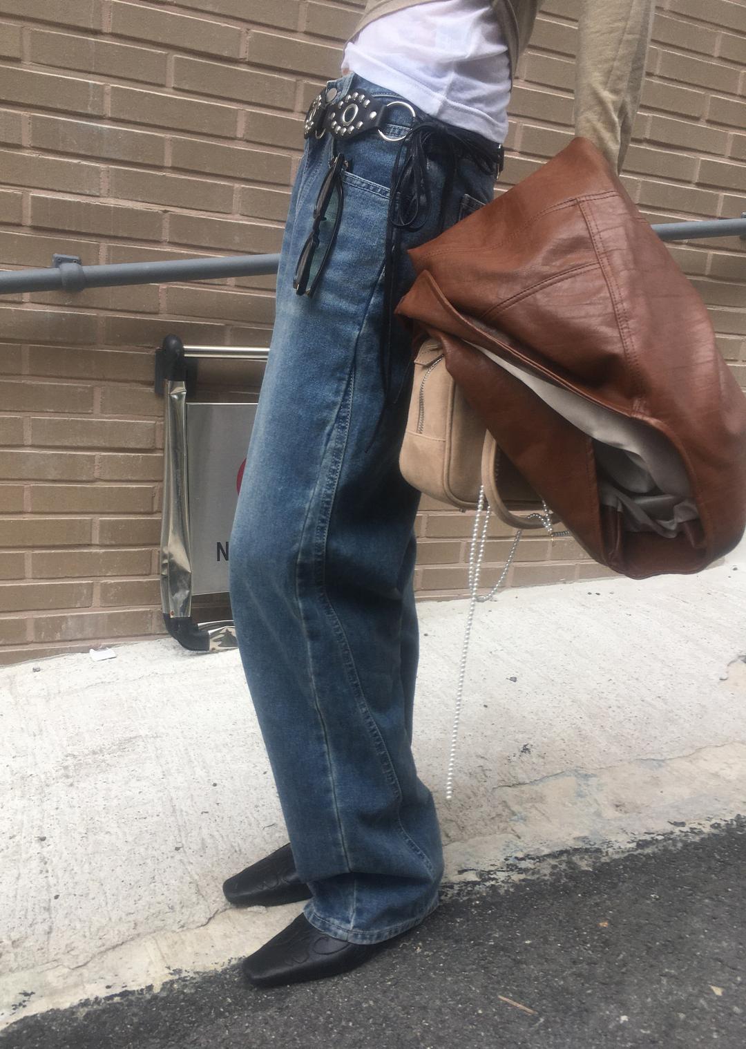 Side Point Straight Denim