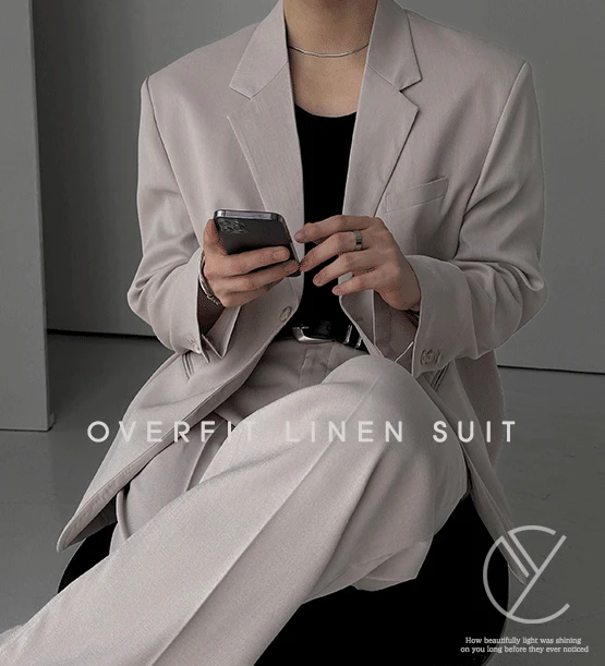 라빈 린넨셋업 (연베이지)