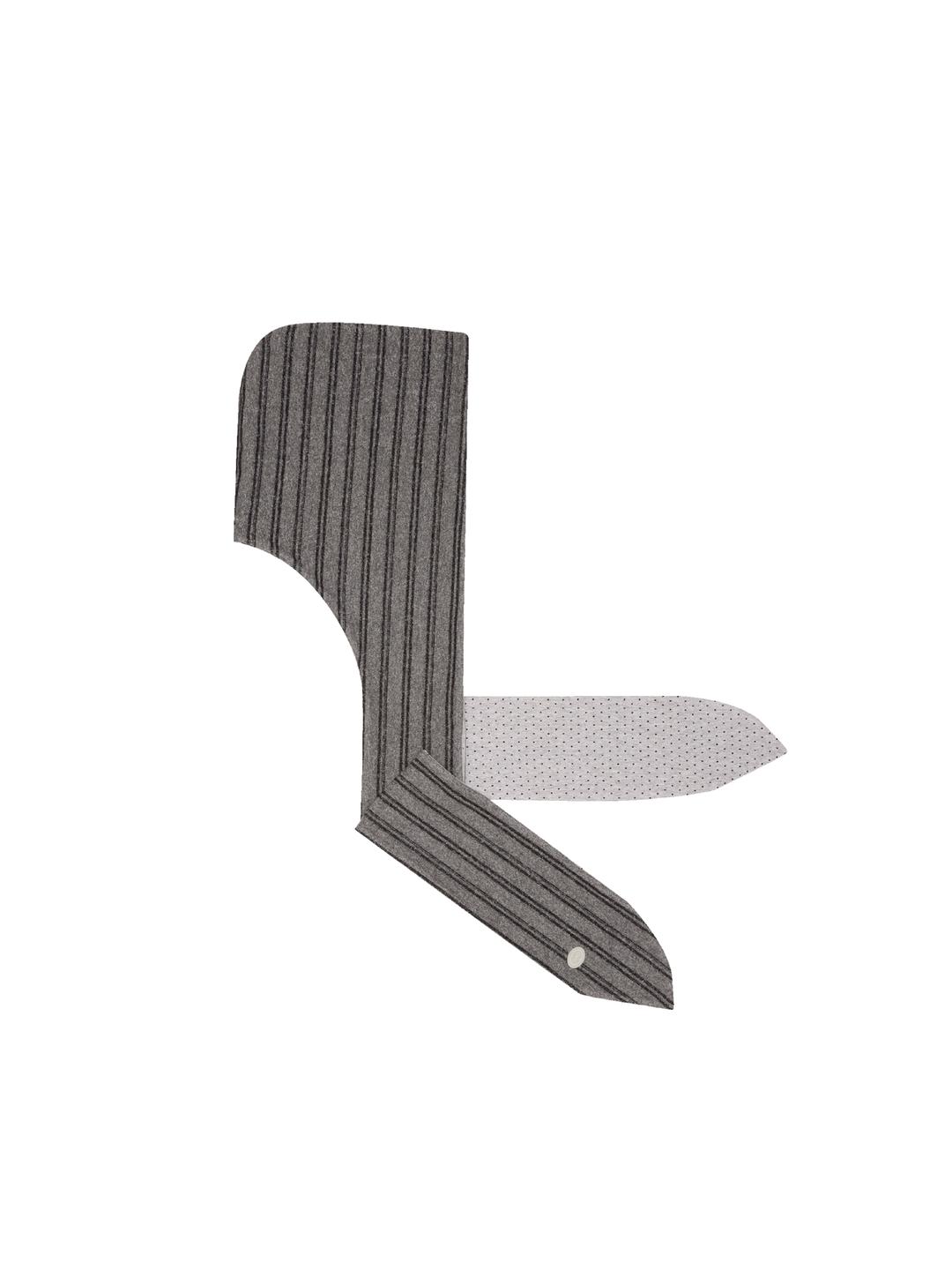 HANA HOOD REVERSIBLE SCARF MELANGE STRIPE