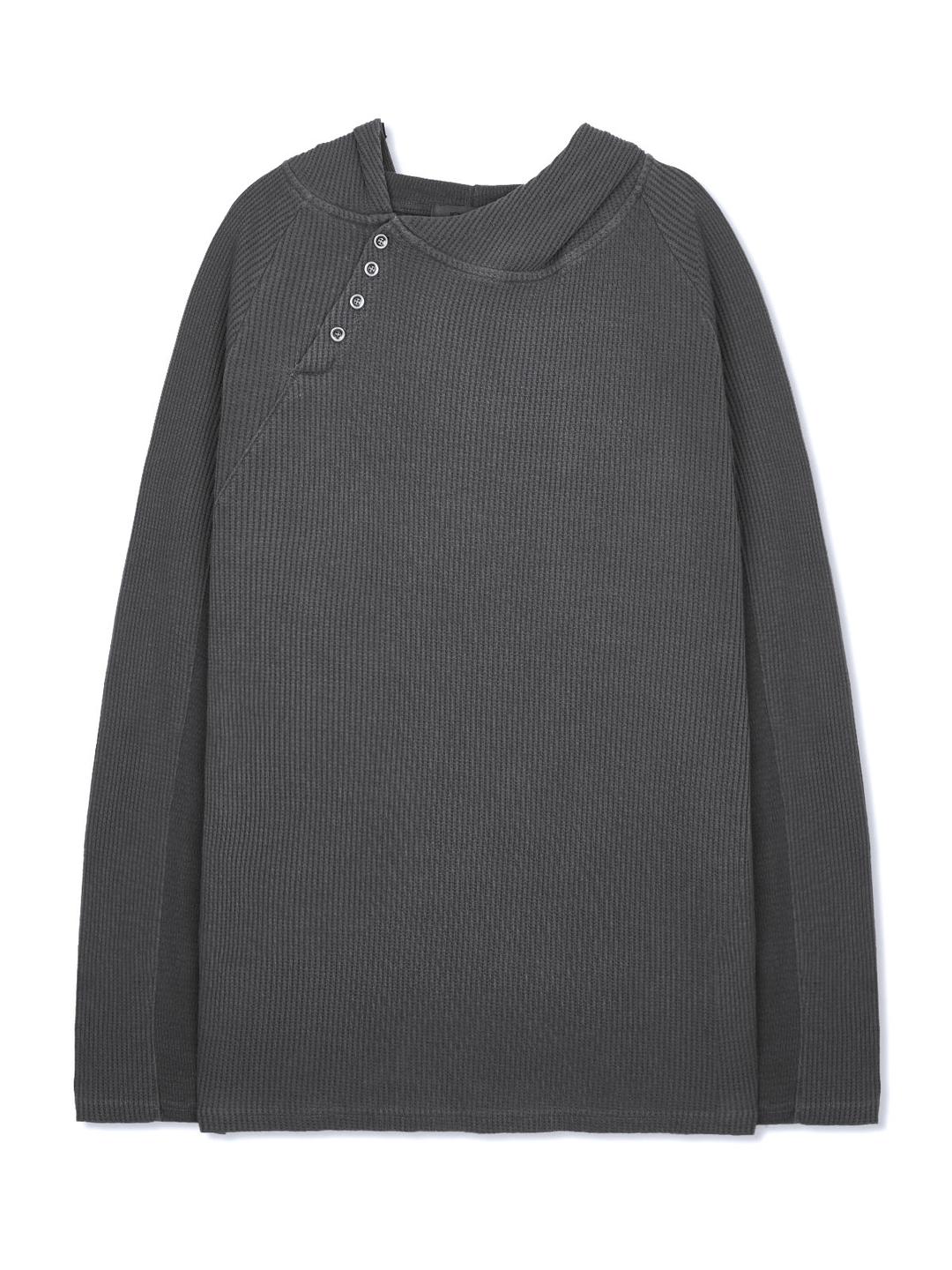 CORE:11 BUTTON HOODIE (CHARCOAL)