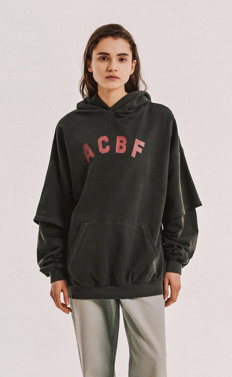 드로우 피그먼트 후드티 / charcoal