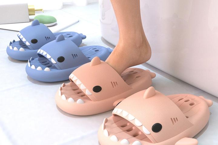 욕실용 상어슬리퍼 층간소음 미끄럼 방지 실내화 욕실화 2size 5colors