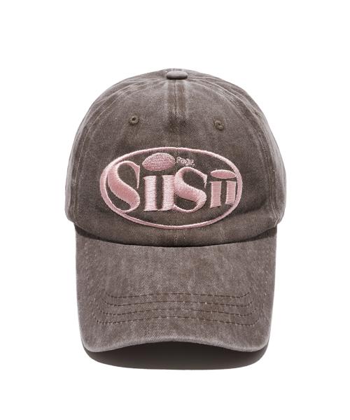 페이지시시(PAGESIISII)  오발 로고 피그먼트 볼캡 브라운 - 사이즈 & 후기 | 무신사