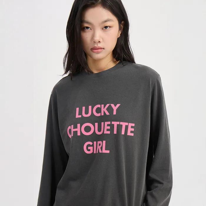 Lettering Point Long Sleeve T-shirt (dark grey) LFTAW25410GYD