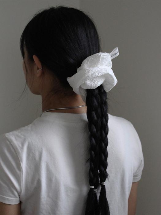 wave scrunchie #3 (WH) 스크런치
