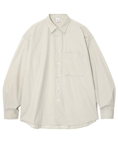 오버사이즈 컴퍼터블 셔츠 그레이지