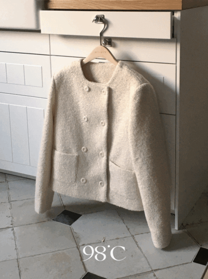 [98project] 유스 울부클 더블 숏코트 (+2온스) - 2 color