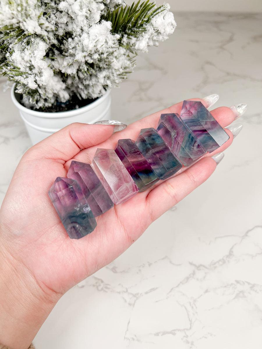 Mini Rainbow Fluorite Point