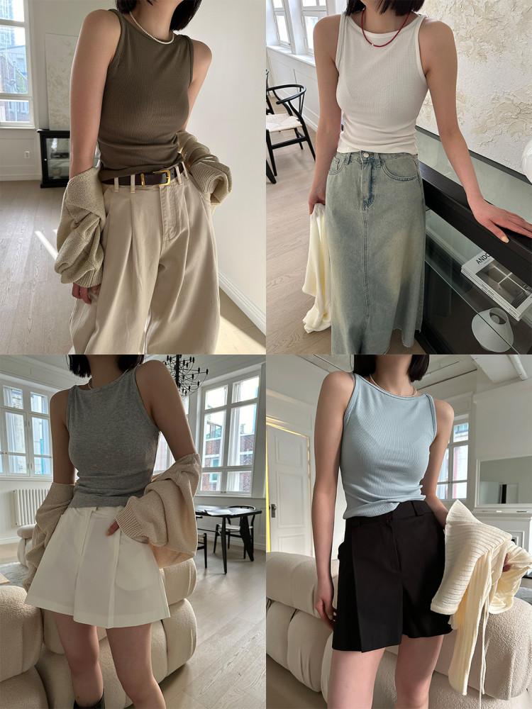 [강력 추천💗 / 1+1 특가] 렌나 보트넥 골지 나시