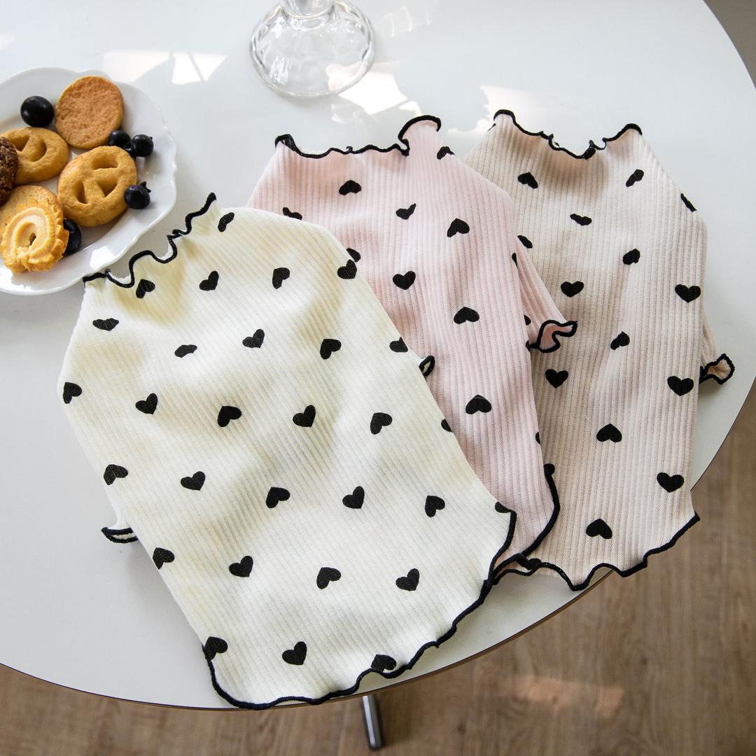 (당일발송) 마망고네 막빨아도 좋은 골지 반목티 예쁜강아지옷 3XL