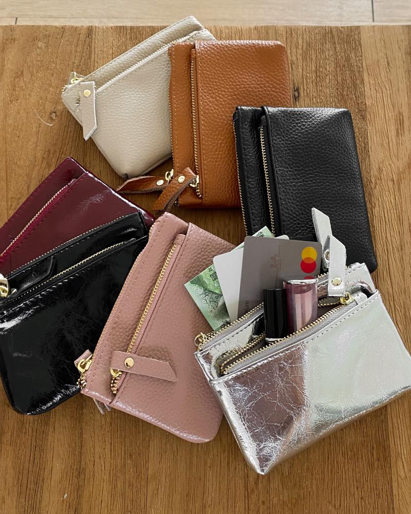 소가죽 투지퍼 카드지갑 2fabric&7color