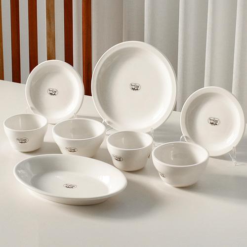 [정식수입원] 시라쿠스 뉴욕 2인 그릇세트 8p ① 원형접시 오발볼