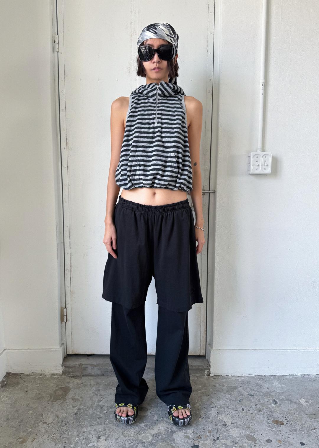 SHORTS LAYERED SWEATPANTS BLACK