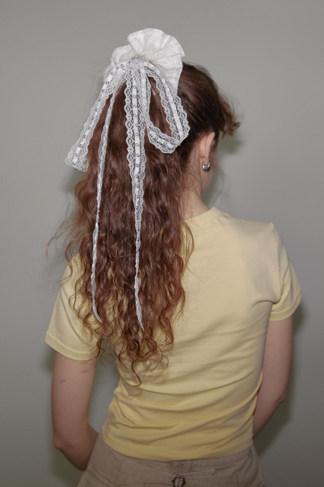 Mesh Layered Lace Scrunchie