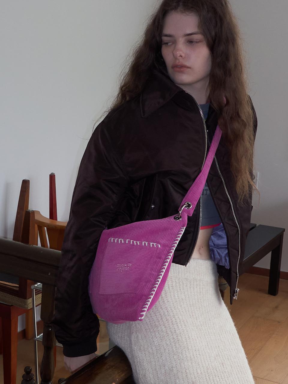 Grande Collage Bag _ Corduroy Mazenta