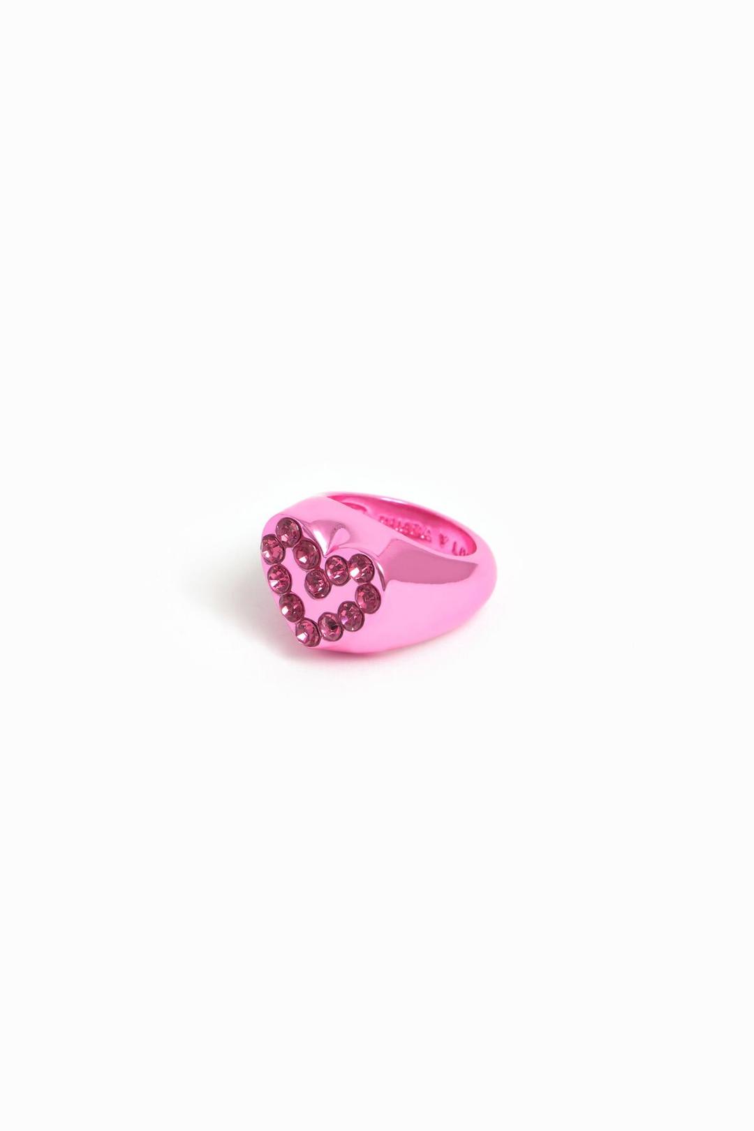 Anillo rosa tipo sello